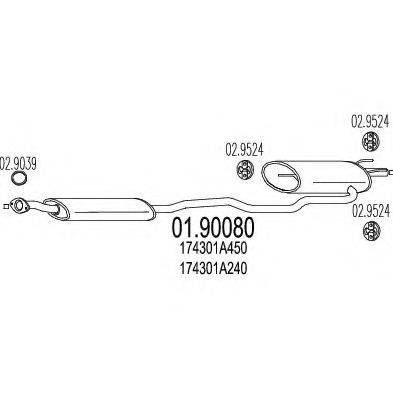 CIA 22498 Глушник вихлопних газів кінцевий