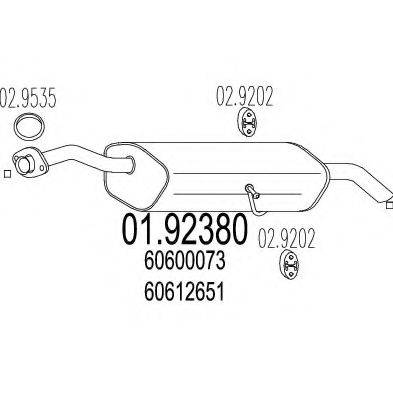TIMAX 230474 Глушник вихлопних газів кінцевий