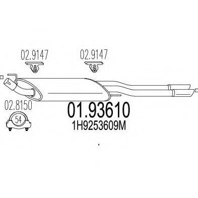 TIMAX 230594 Глушник вихлопних газів кінцевий