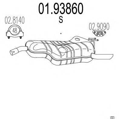 ZARA 1553 Глушник вихлопних газів кінцевий