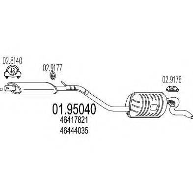 ROSI 36646 Глушник вихлопних газів кінцевий