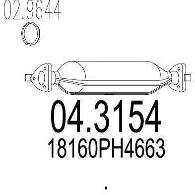 HONDA 18160PH4663 Каталізатор