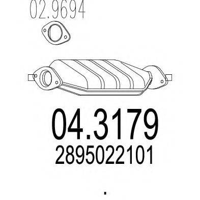 HYUNDAI 2895022101 Каталізатор