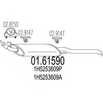TIMAX 230357 Глушник вихлопних газів кінцевий