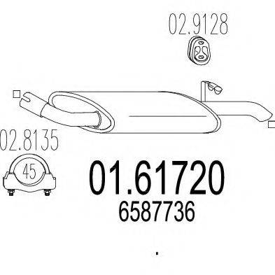 TIMAX 210063 Глушник вихлопних газів кінцевий