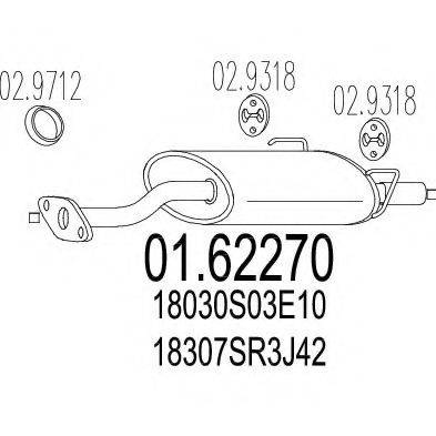 TIMAX 220132 Глушник вихлопних газів кінцевий
