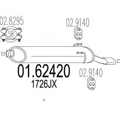 TIMAX 210787 Глушник вихлопних газів кінцевий