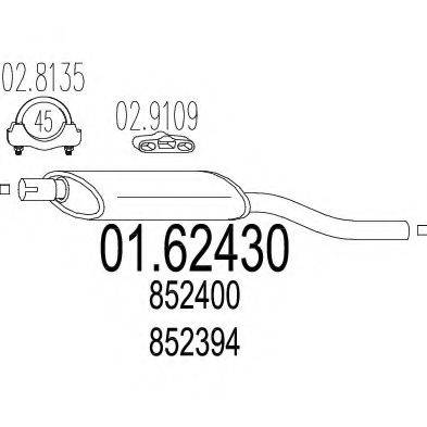 CISAM 540911 Глушник вихлопних газів кінцевий