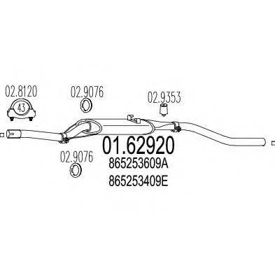 ROSI 05572 Глушник вихлопних газів кінцевий