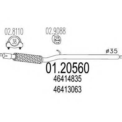 TIMAX 130320 Труба вихлопного газу