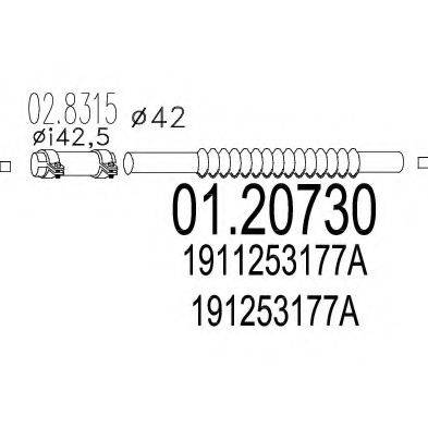 TIMAX 110206 Гофрована труба, вихлопна система