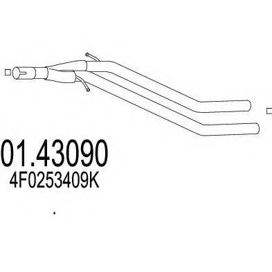 AUDI 4F0253409K Середній глушник вихлопних газів