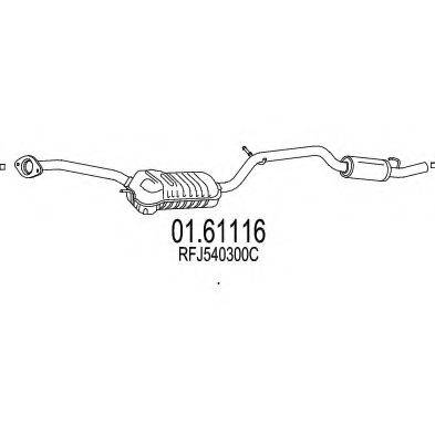 BOSAL 291-021 Глушник вихлопних газів кінцевий