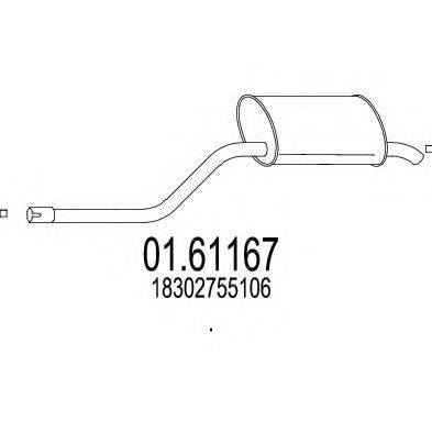 MINI 18302755106 Глушник вихлопних газів кінцевий