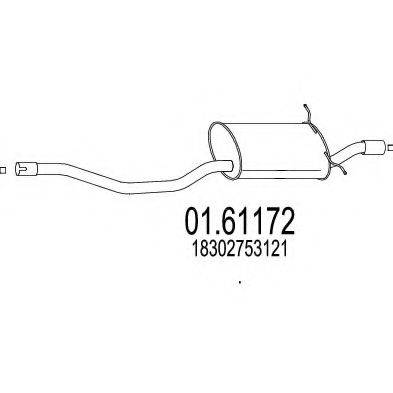 MINI 18302753121 Глушник вихлопних газів кінцевий