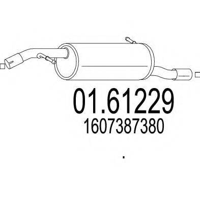 BOSAL 135107 Глушник вихлопних газів кінцевий