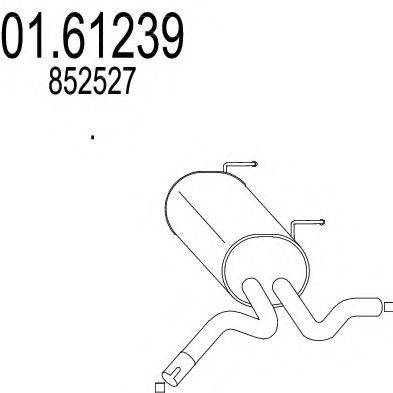 BOSAL 185231 Глушник вихлопних газів кінцевий