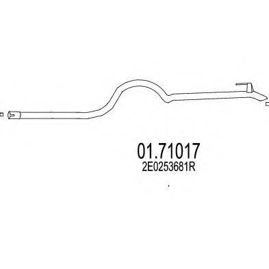 TOYOTA 2E0253681R Труба вихлопного газу