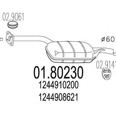 TIMAX 230666 Середній глушник вихлопних газів
