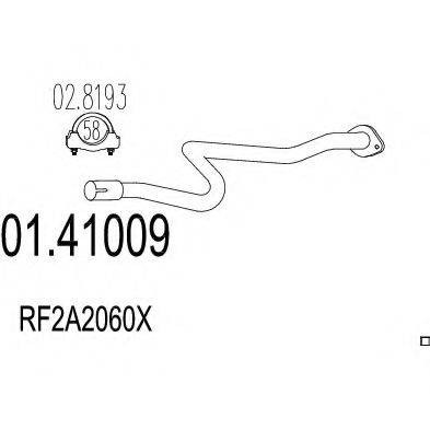 MAZDA X RIPAR.CATAL. Труба вихлопного газу