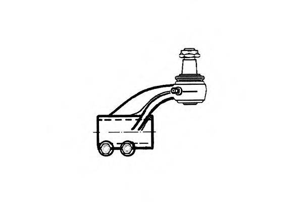 RENAULT 50 00 288 363 Наконечник поперечної кермової тяги