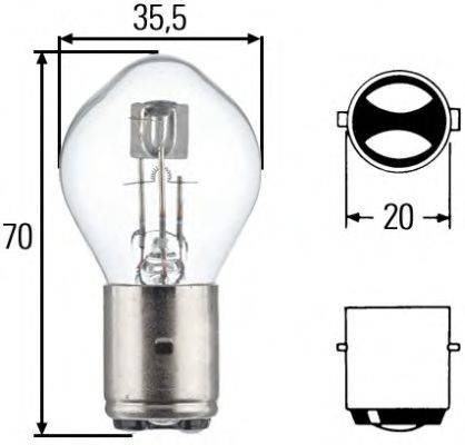 OSRAM 7360 Лампа розжарювання, основна фара