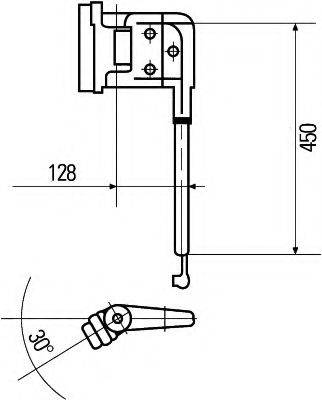 HELLA 8HG503009082 Кронштейн, зовнішнє дзеркало