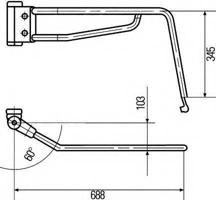 HELLA 8HG503019012 Кронштейн, зовнішнє дзеркало