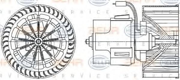 VAUXHALL 1845093 Вентилятор салону