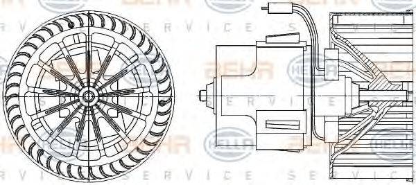 BEHR SERVICE 9016491 Вентилятор салону