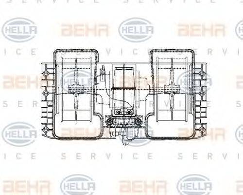 HELLA 8EW009158151 Вентилятор салону