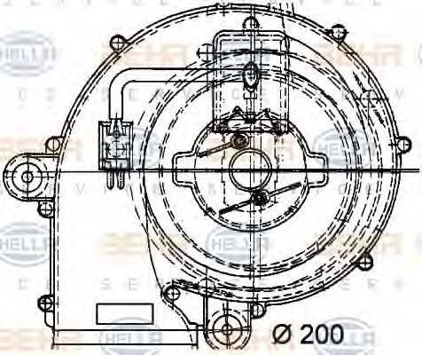 BEHR 01127 Вентилятор, охолодження двигуна