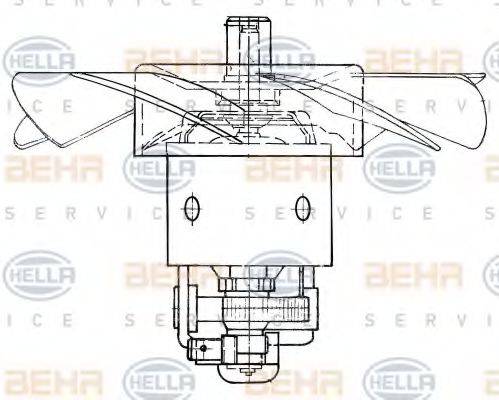 HELLA 8EW009160341 Вентилятор салону