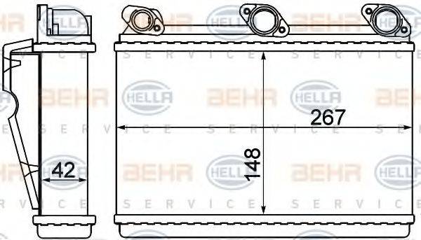 BEHR 66073 Теплообмінник, опалення салону