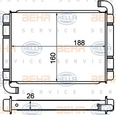 OPEL 16 18 468 Теплообмінник, опалення салону