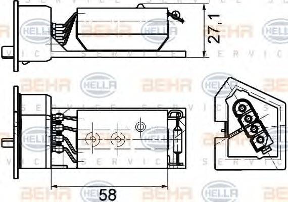 BEHR 22427 Опір, вентилятор салону