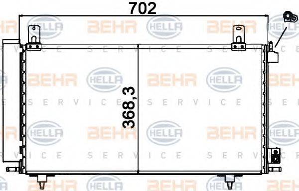 BEHR H4432 Конденсатор, кондиціонер