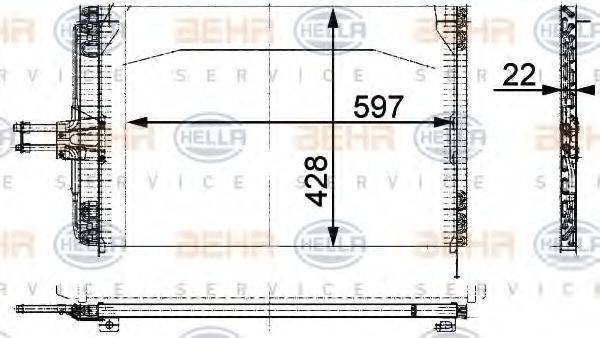 RENAULT 7701038227 Конденсатор, кондиціонер