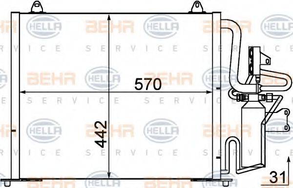 DELPHI DIESEL TSP0225064 Конденсатор, кондиціонер
