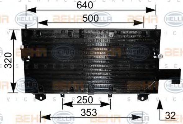 LAND ROVER BTR6632 Конденсатор, кондиціонер