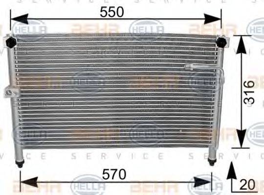 MAZDA GC3R61480 Конденсатор, кондиціонер