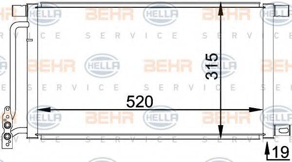 BEHR 7402004 Конденсатор, кондиціонер