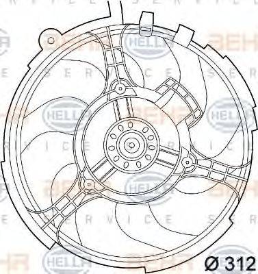 FIAT 46 723 518 Вентилятор, охолодження двигуна