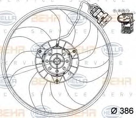 OPEL 13 41 388 Вентилятор, охолодження двигуна