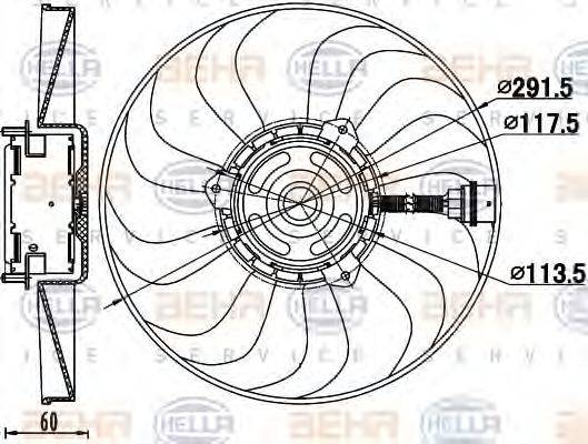 DELPHI DIESEL FN8742211B1 Вентилятор, охолодження двигуна