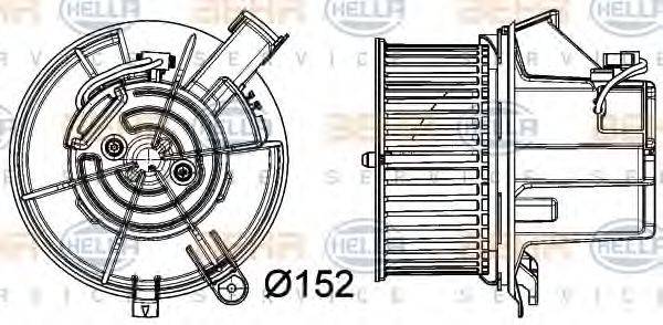 MERCEDES-BENZ 204 820 00 08 Вентилятор салону