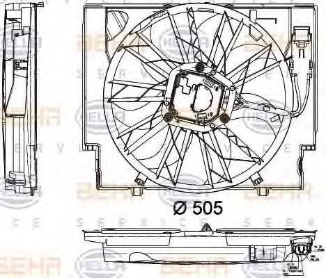 BMW 17 42 7 801 657 Вентилятор, охолодження двигуна