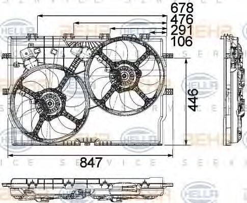 FIAT 1362916080 Вентилятор, охолодження двигуна