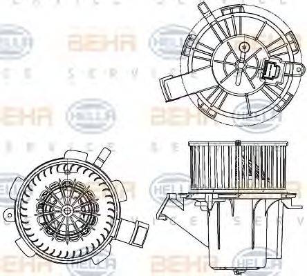 SMART 451 835 00 07 Вентилятор салону
