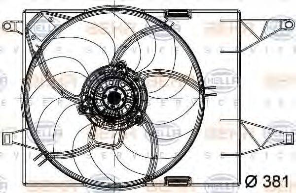 FIAT 51788079 Вентилятор, охолодження двигуна